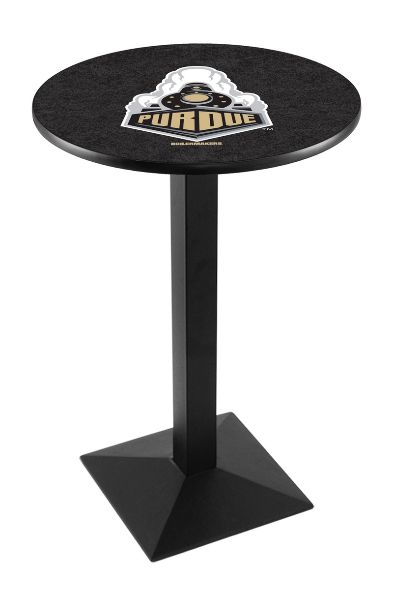 L217 Purdue 42" Tall - 30" Top Pub Table with Black Wrinkle Finish