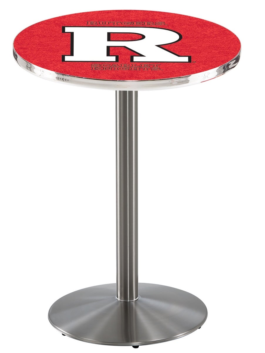 L214 Rutgers 42" Tall - 30" Top Pub Table with Stainless Finish