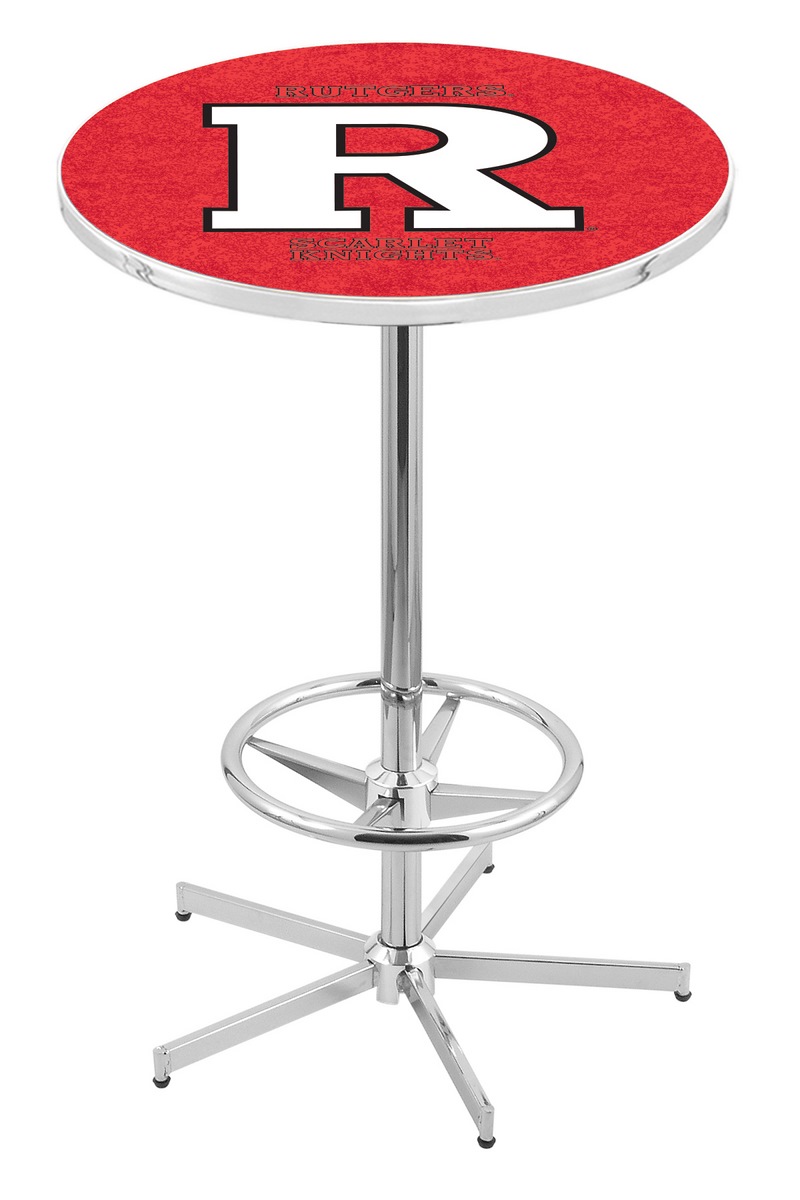L216 Rutgers 42" Tall - 30" Top Pub Table with Chrome Finish