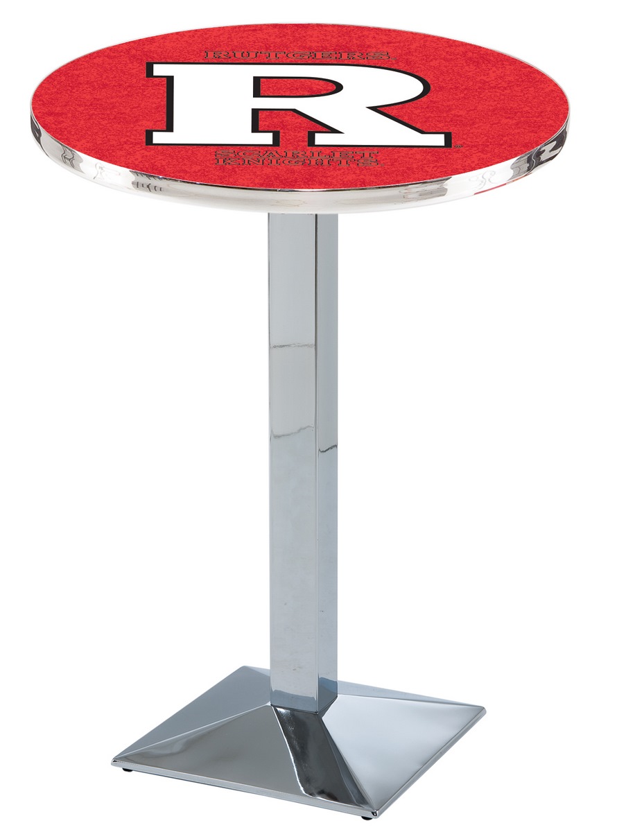 L217 Rutgers 36" Tall - 30" Top Pub Table with Chrome Finish