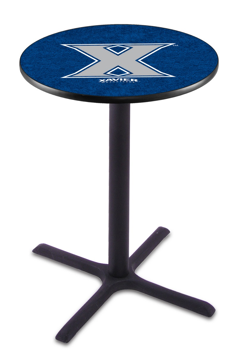 L211 Xavier 42" Tall - 30" Top Pub Table with Black Wrinkle Finish