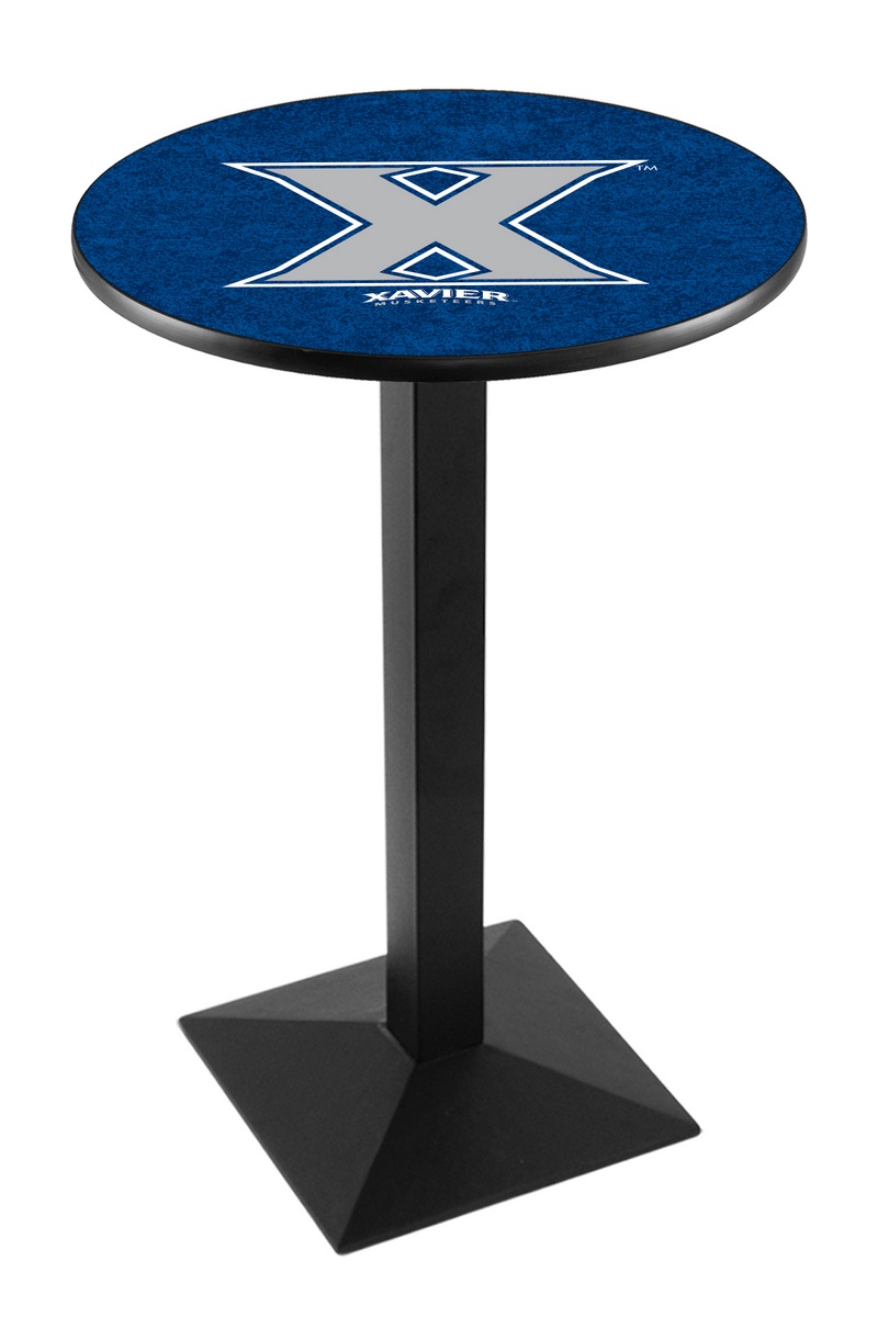 L217 Xavier 36" Tall - 30" Top Pub Table with Black Wrinkle Finish