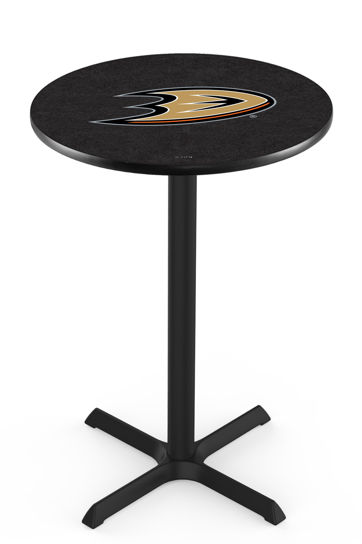 L211 Anaheim Ducks 36" Tall - 30" Top Pub Table with Black Wrinkle Finish