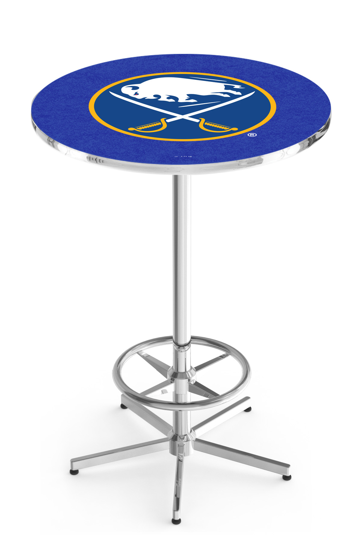 L216 Buffalo Sabres 42" Tall - 30" Top Pub Table with Chrome Finish