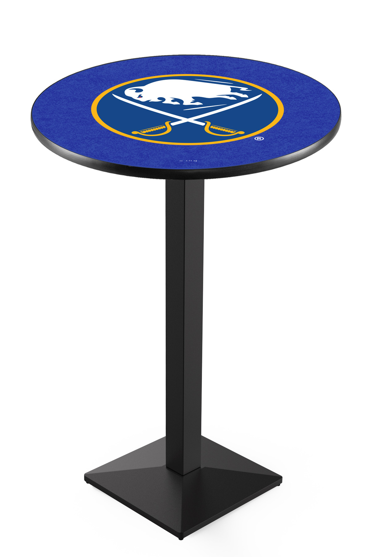 L217 Buffalo Sabres 36" Tall - 30" Top Pub Table with Black Wrinkle Finish