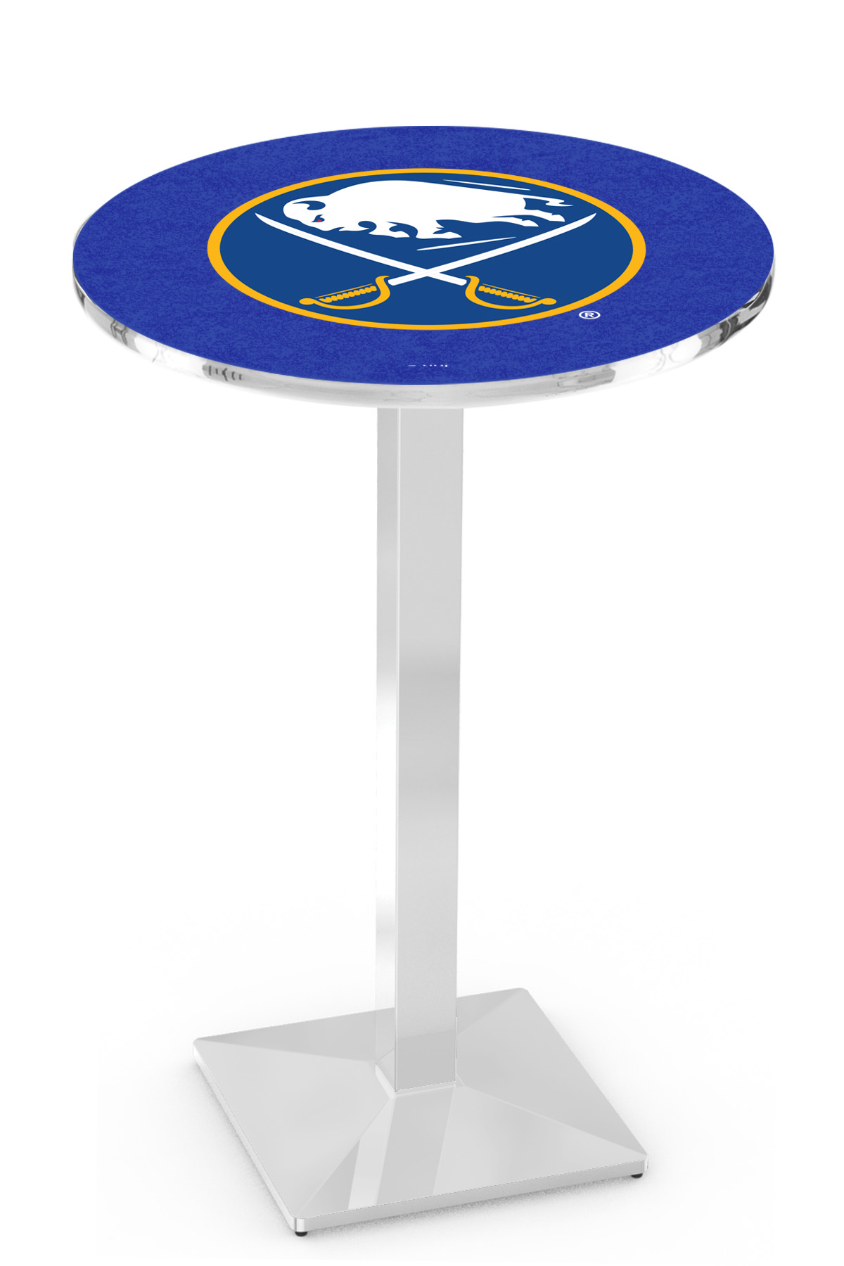 L217 Buffalo Sabres 42" Tall - 30" Top Pub Table with Chrome Finish