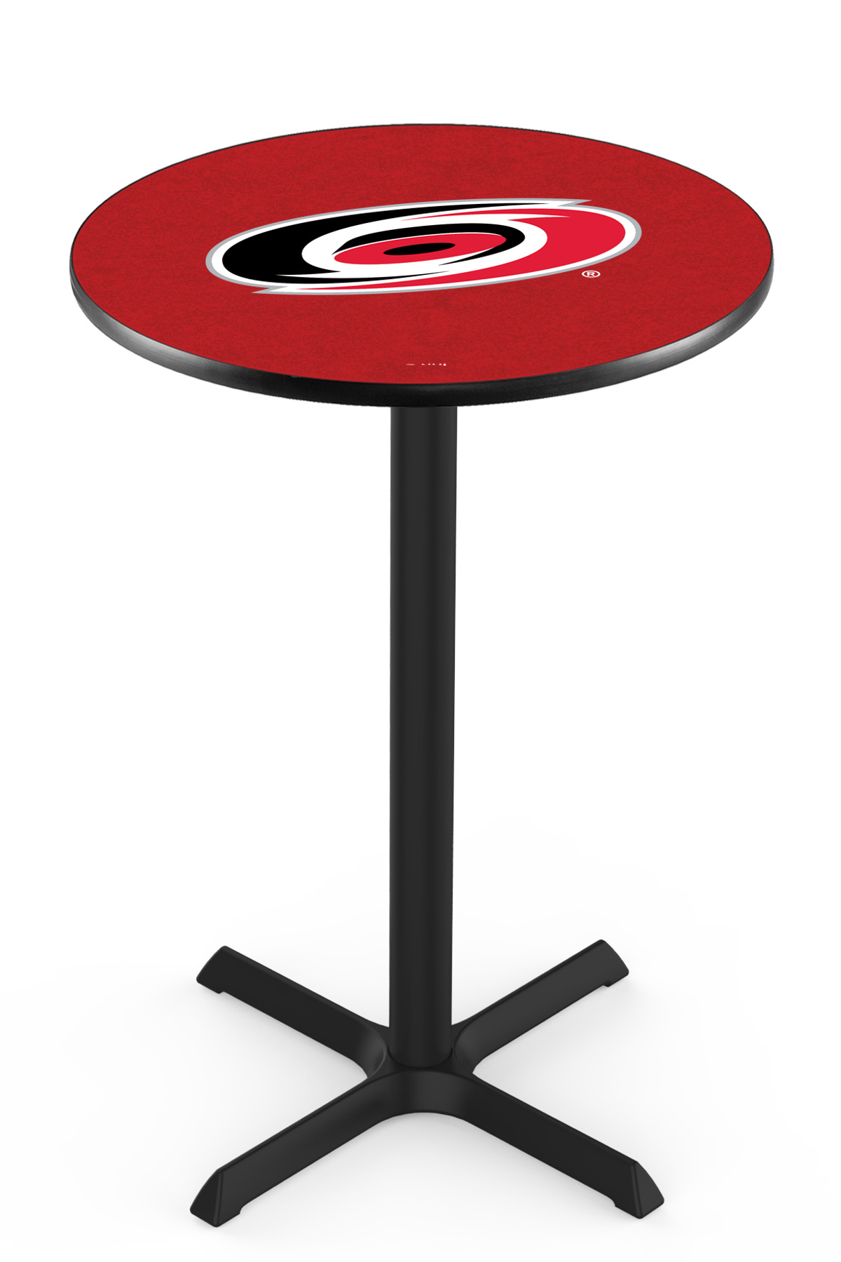 L211 Carolina Hurricanes 42" Tall - 30" Top Pub Table with Black Wrinkle Finish