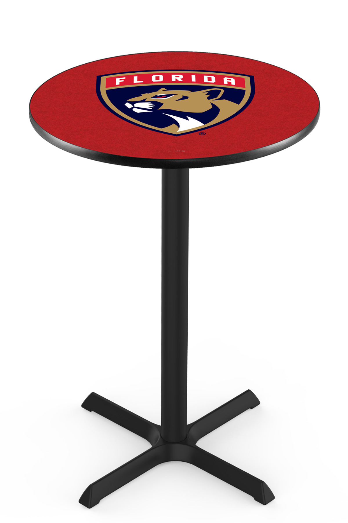 L211 Florida Panthers 36" Tall - 30" Top Pub Table with Black Wrinkle Finish