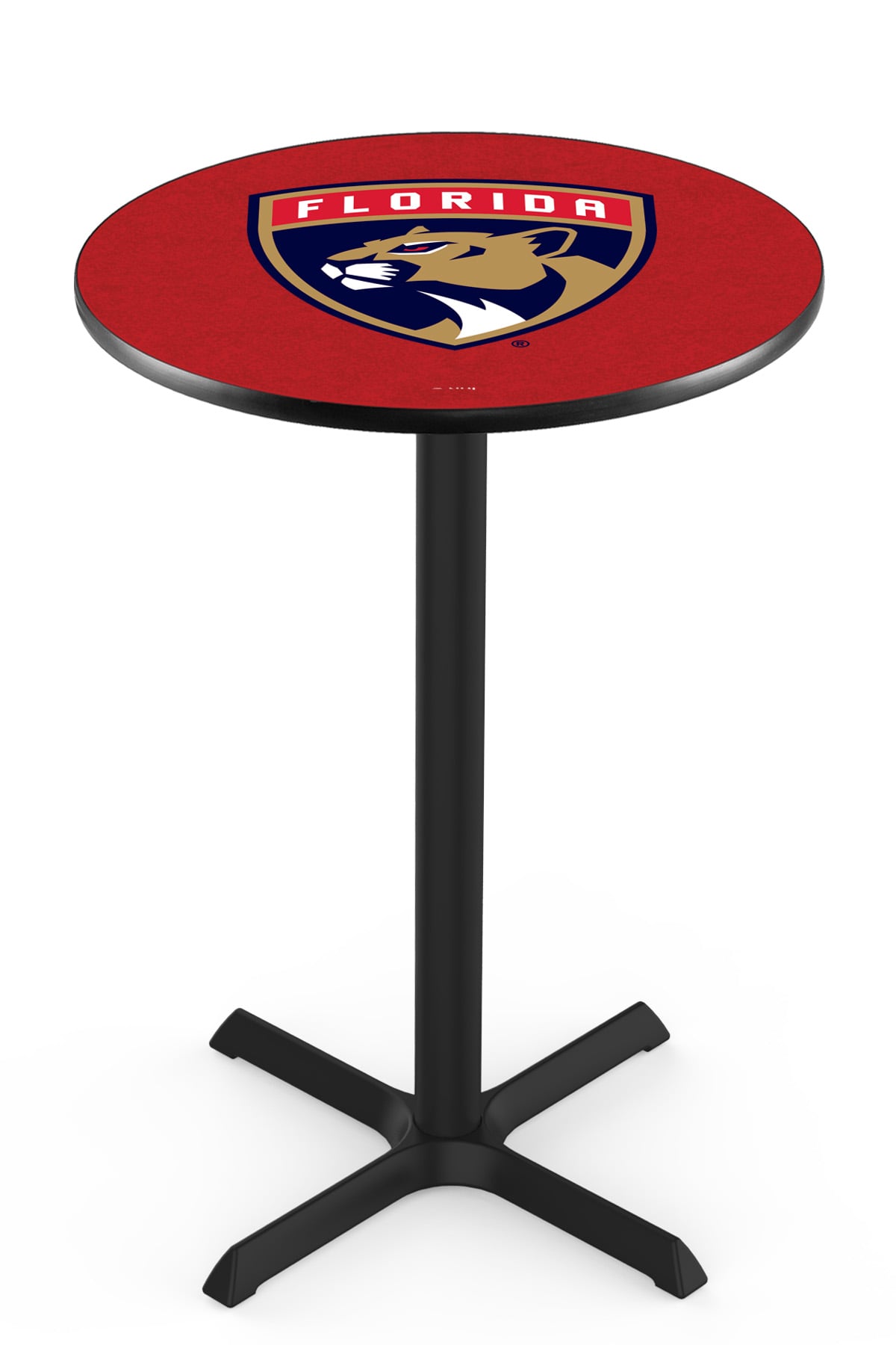 L211 Florida Panthers 42" Tall - 30" Top Pub Table with Black Wrinkle Finish