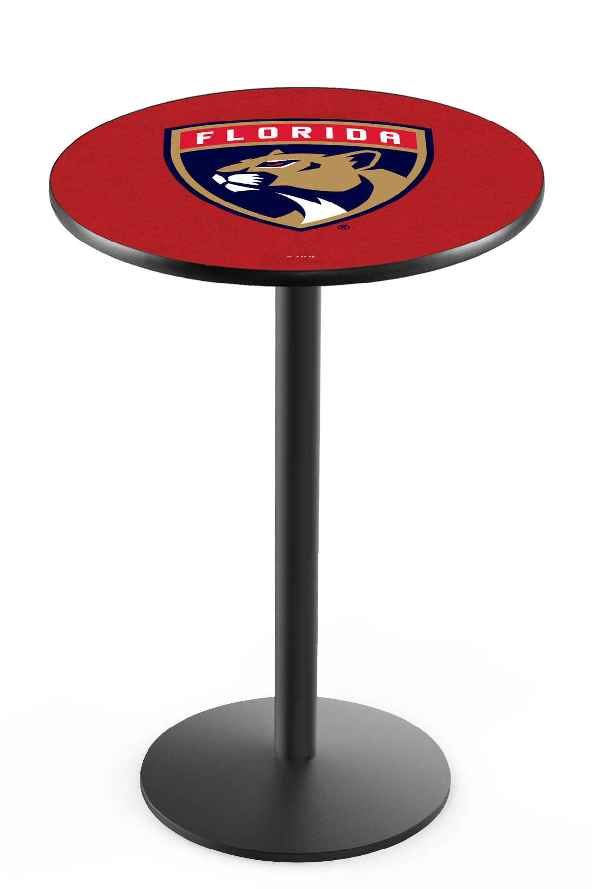 L214 Florida Panthers 36" Tall - 30" Top Pub Table with Black Wrinkle Finish