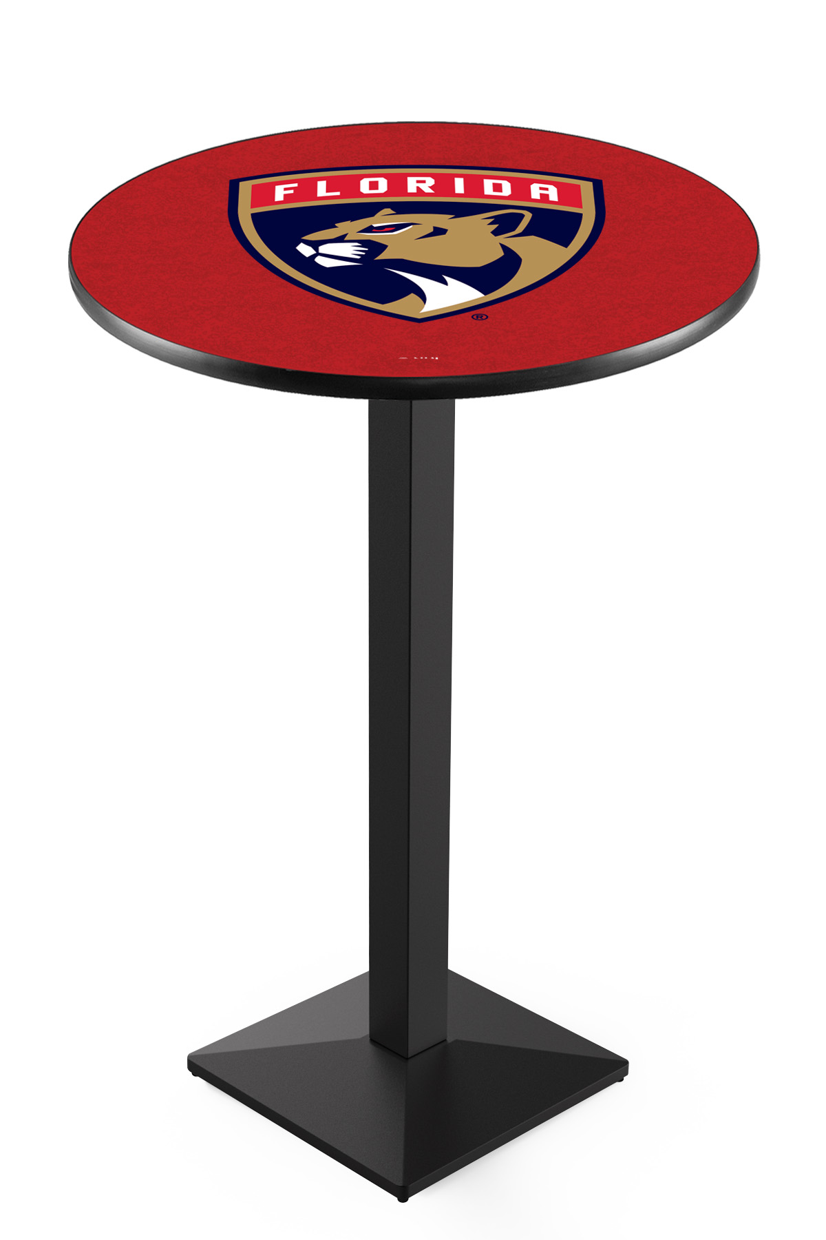 L217 Florida Panthers 42" Tall - 30" Top Pub Table with Black Wrinkle Finish