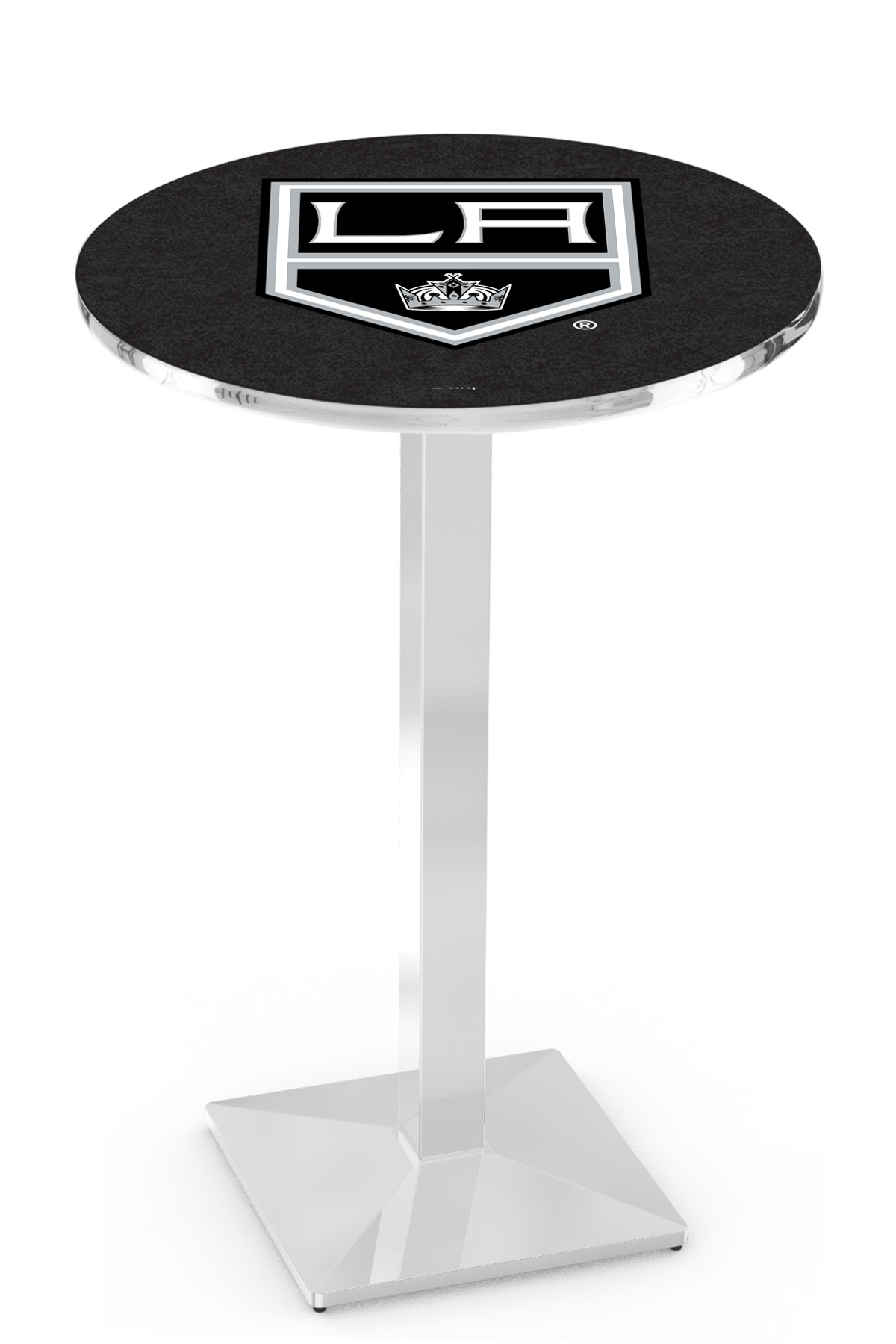 L217 Los Angeles Kings 42" Tall - 30" Top Pub Table with Chrome Finish