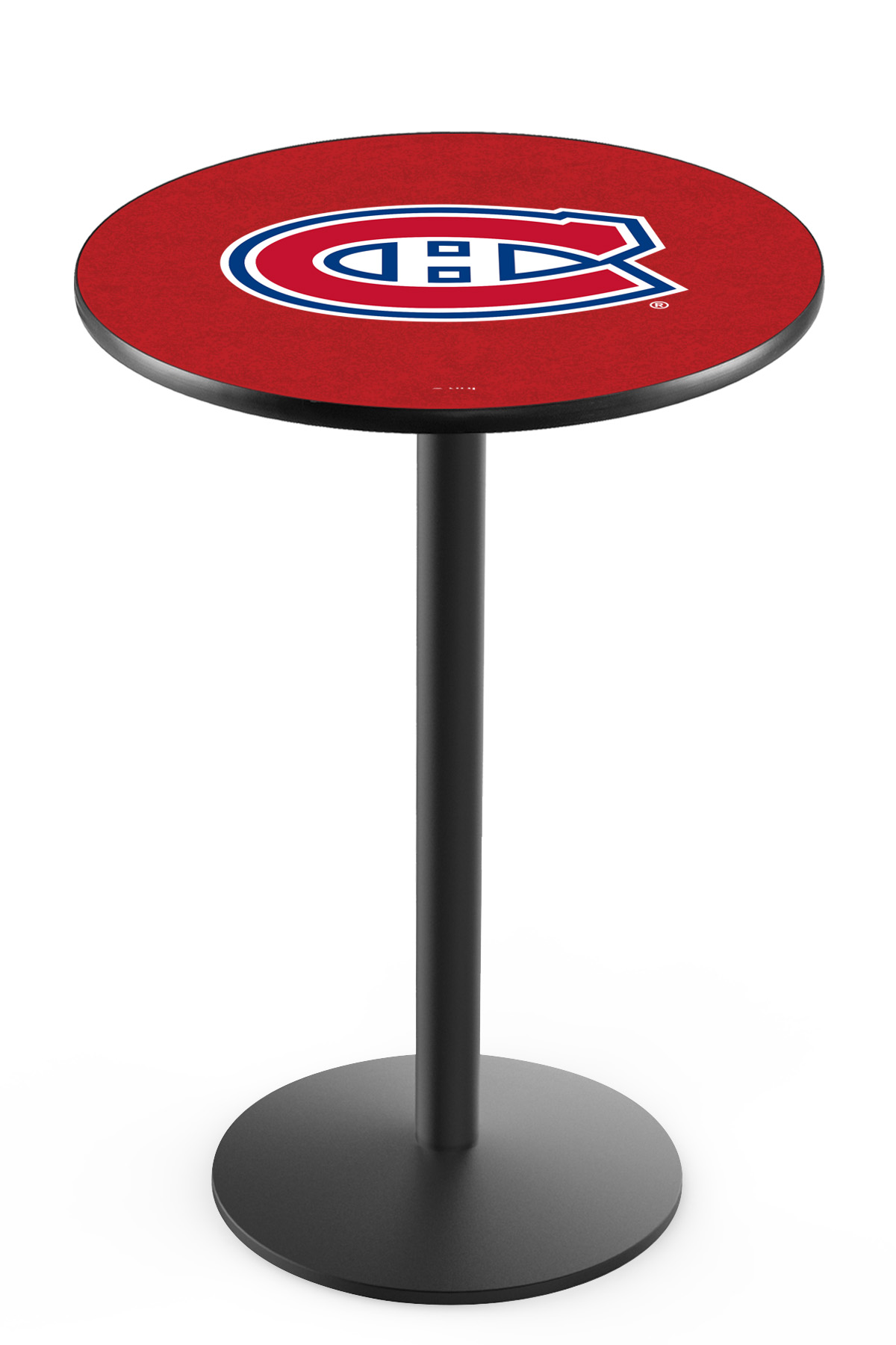 L214 Montreal Canadiens 42" Tall - 30" Top Pub Table with Black Wrinkle Finish