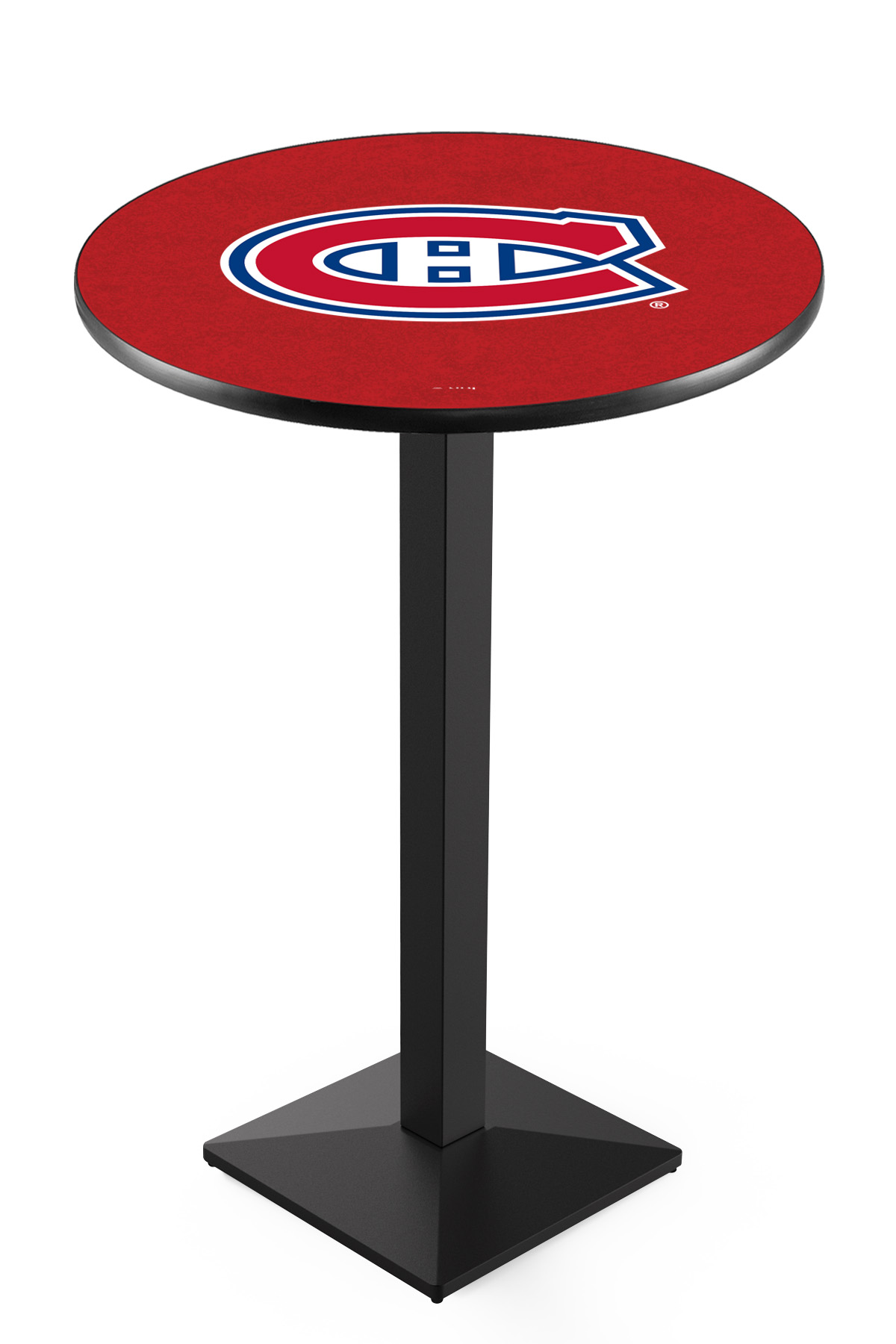 L217 Montreal Canadiens 42" Tall - 30" Top Pub Table with Black Wrinkle Finish