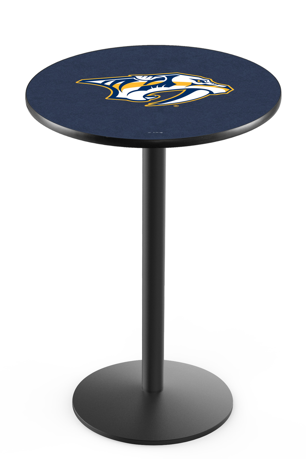 L214 Nashville Predators 42" Tall - 30" Top Pub Table with Black Wrinkle Finish