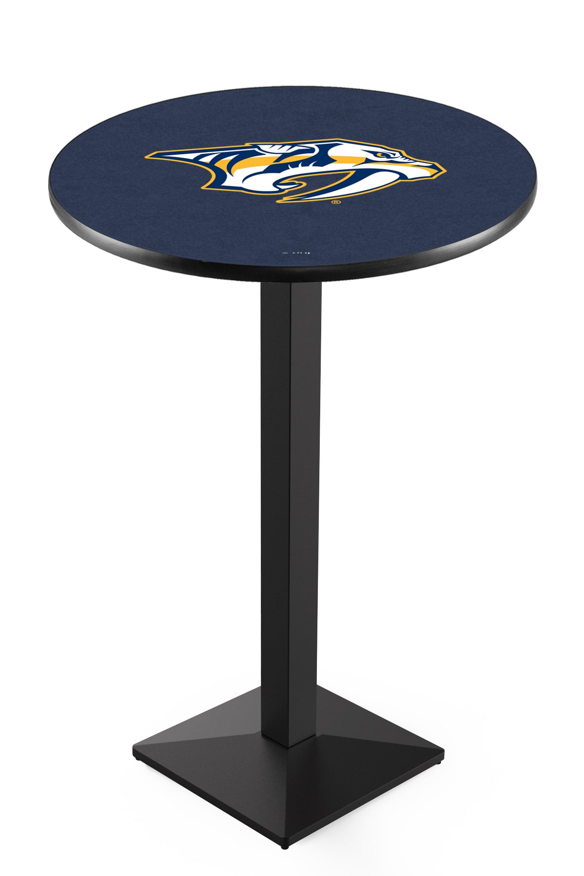 L217 Nashville Predators 36" Tall - 30" Top Pub Table with Black Wrinkle Finish