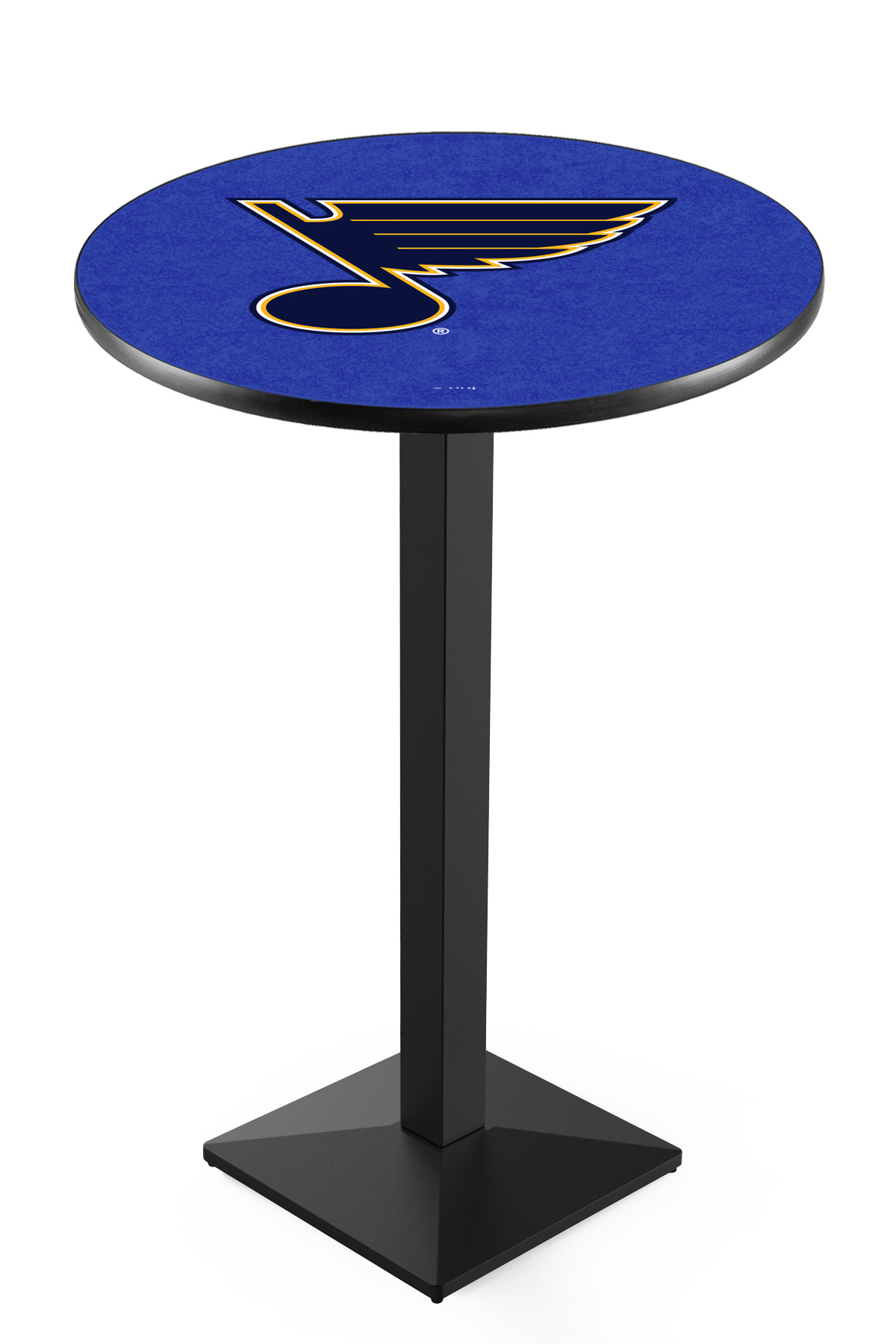 L217 St Louis Blues 36" Tall - 30" Top Pub Table with Black Wrinkle Finish