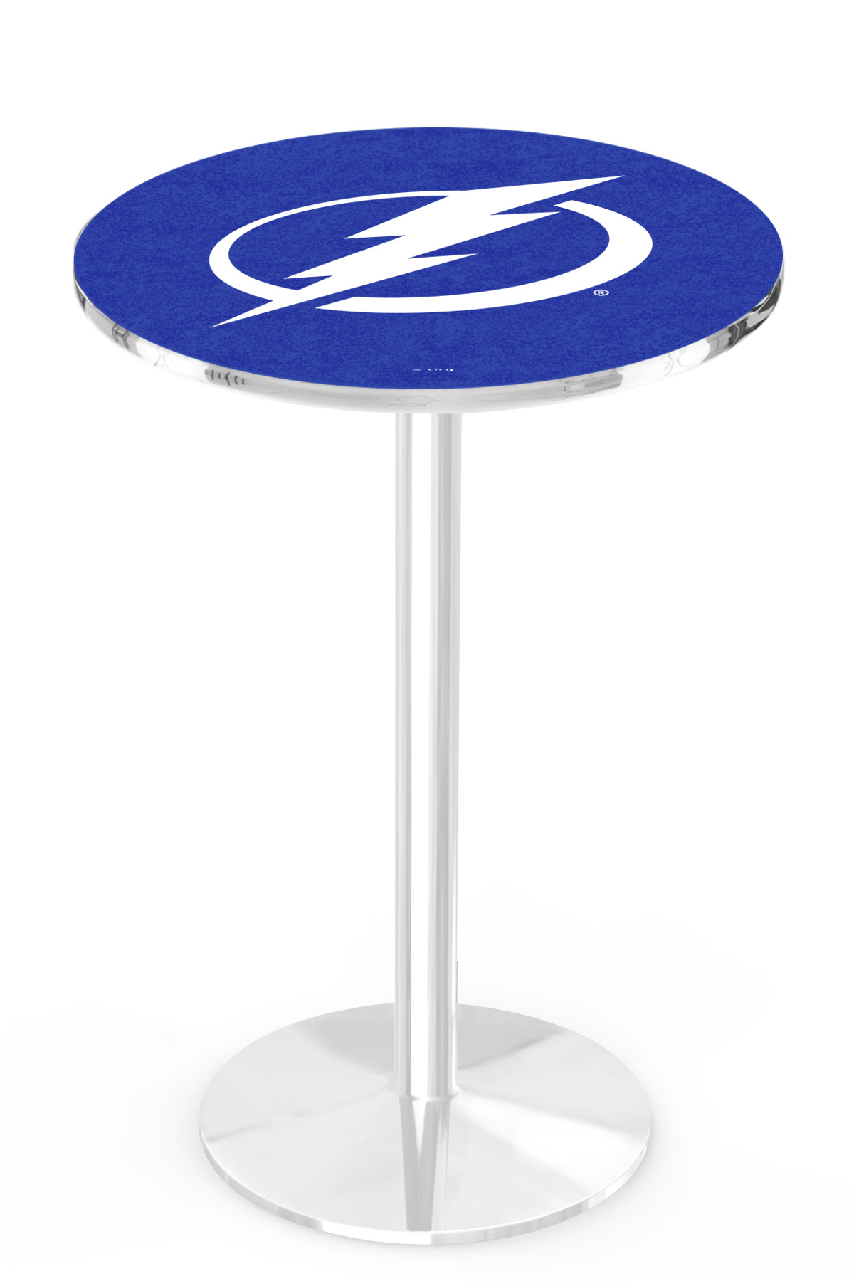 L214 Tampa Bay Lightning 36" Tall - 30" Top Pub Table with Chrome Finish