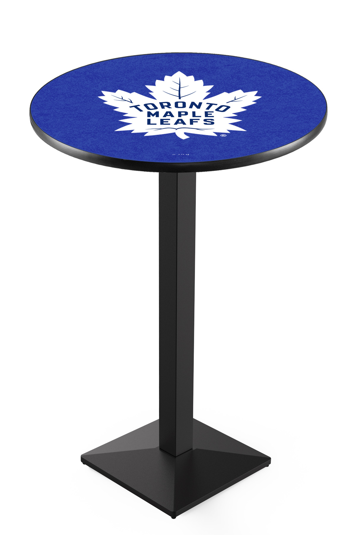 L217 Toronto Maple Leafs 36" Tall - 30" Top Pub Table with Black Wrinkle Finish