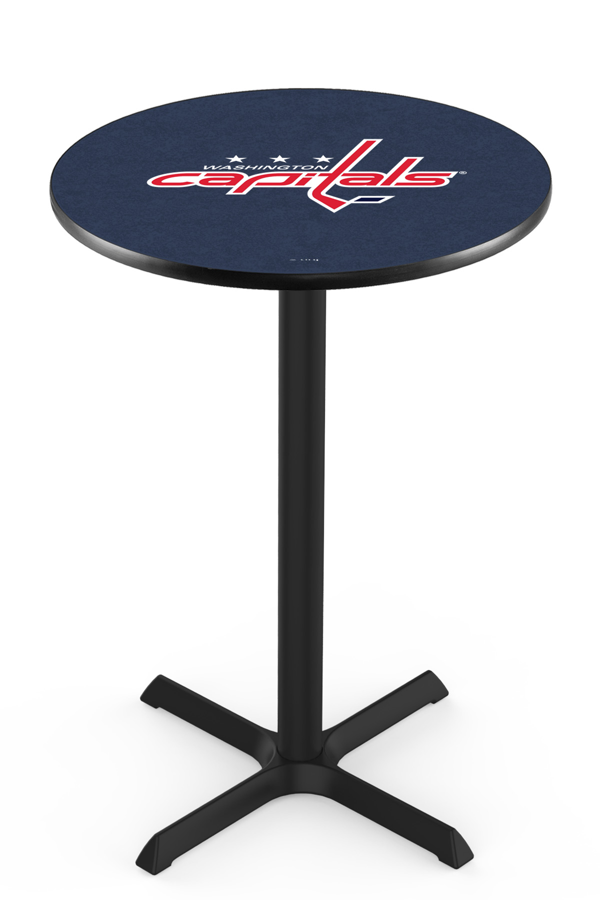 L211 Washington Capitals 42" Tall - 30" Top Pub Table with Black Wrinkle Finish