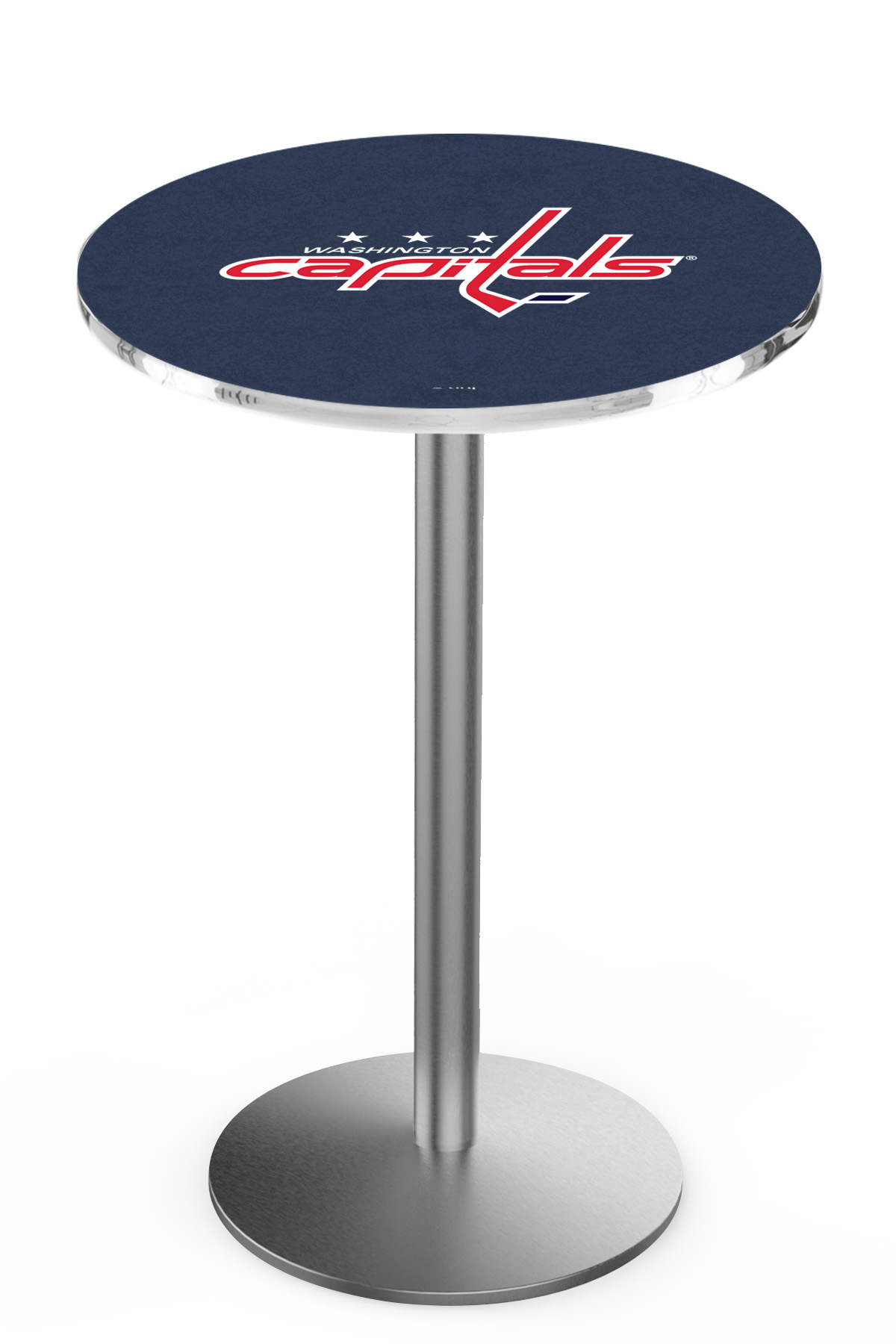 L214 Washington Capitals 42" Tall - 30" Top Pub Table with Stainless Finish