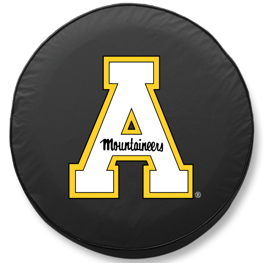TCFAppStUBK-29 x 8 Appalachian State Tire Cover-Black