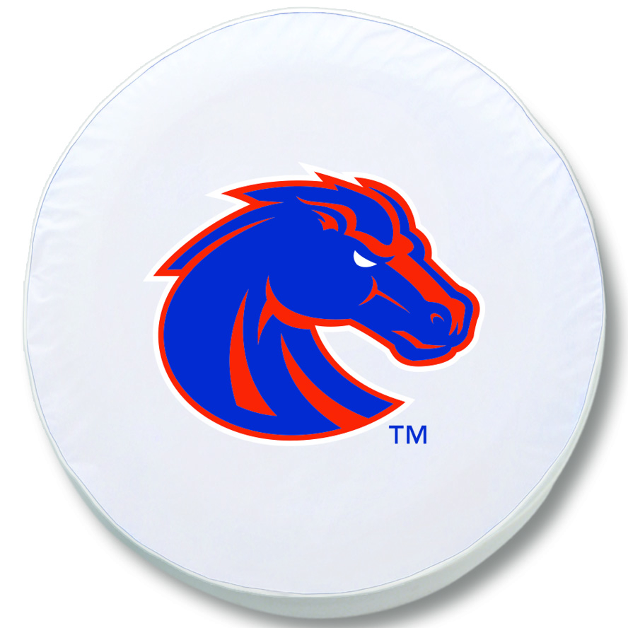 TCJBoiseSWT-27 x 8 Boise State Tire Cover-White
