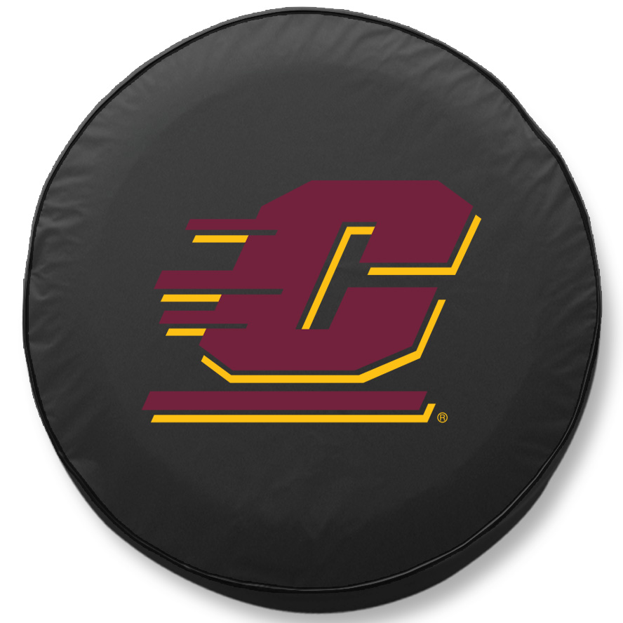 TCICenMicBK-28 x 8 Central Michigan Tire Cover-Black