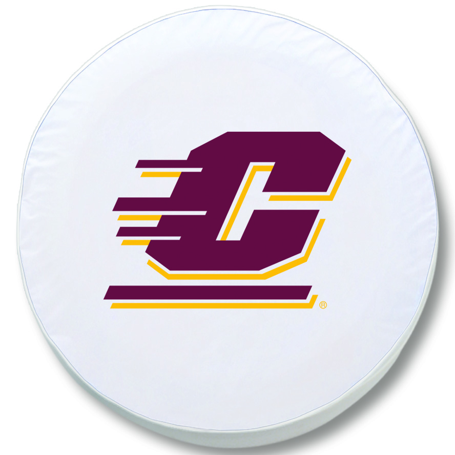 TCNCenMicWT-24 x 8 Central Michigan Tire Cover-White