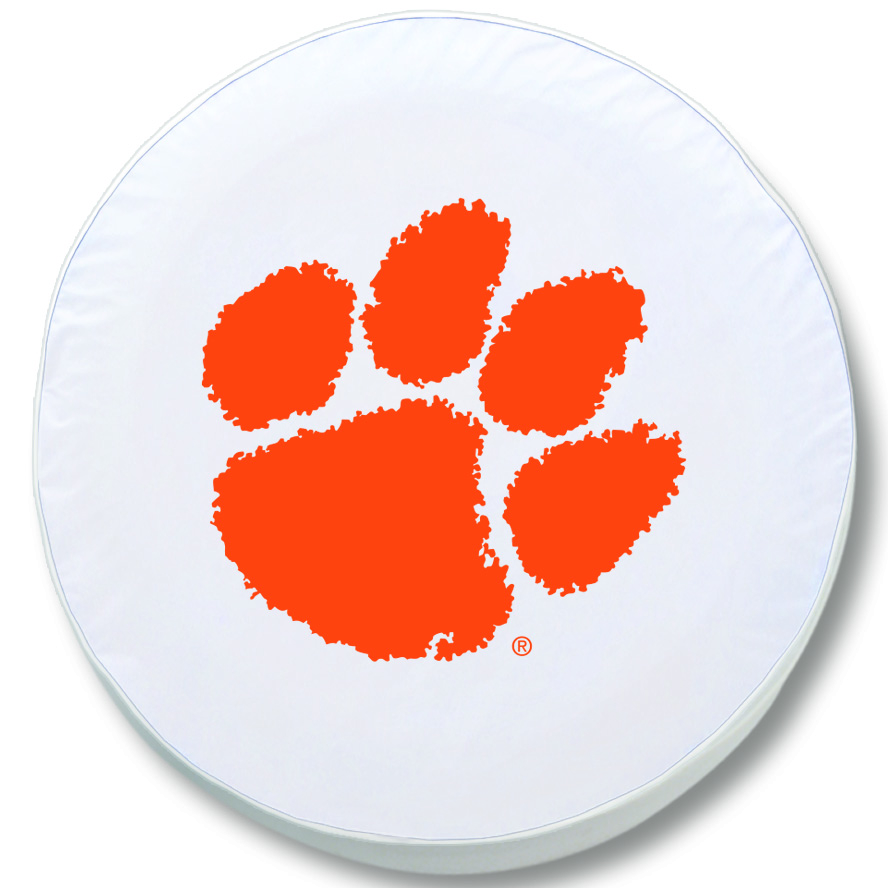 -30 x 10 Clemson Tire Cover-White