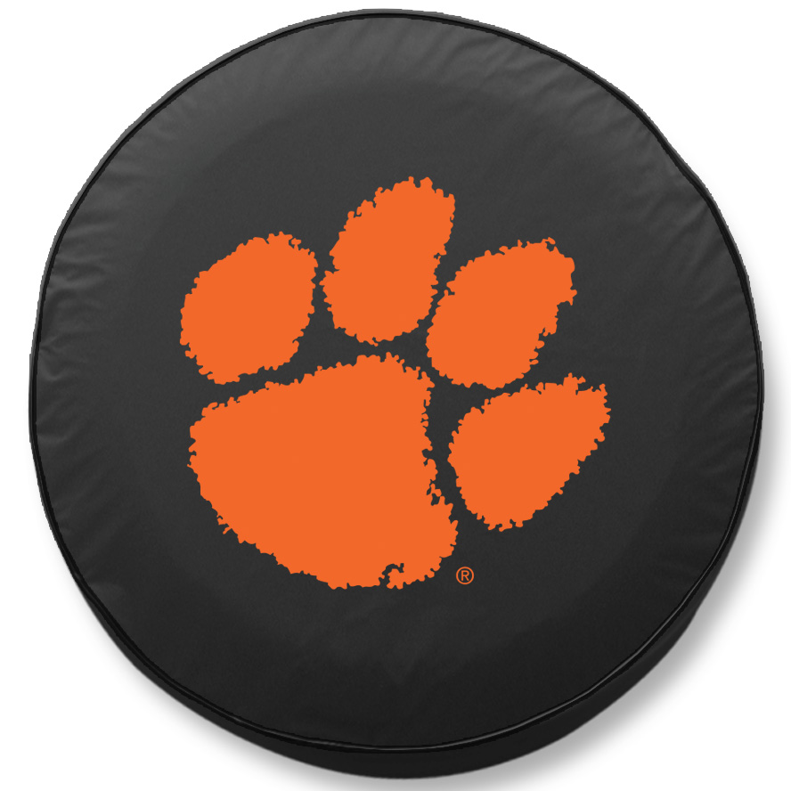 -27 x 8 Clemson Tire Cover-Black