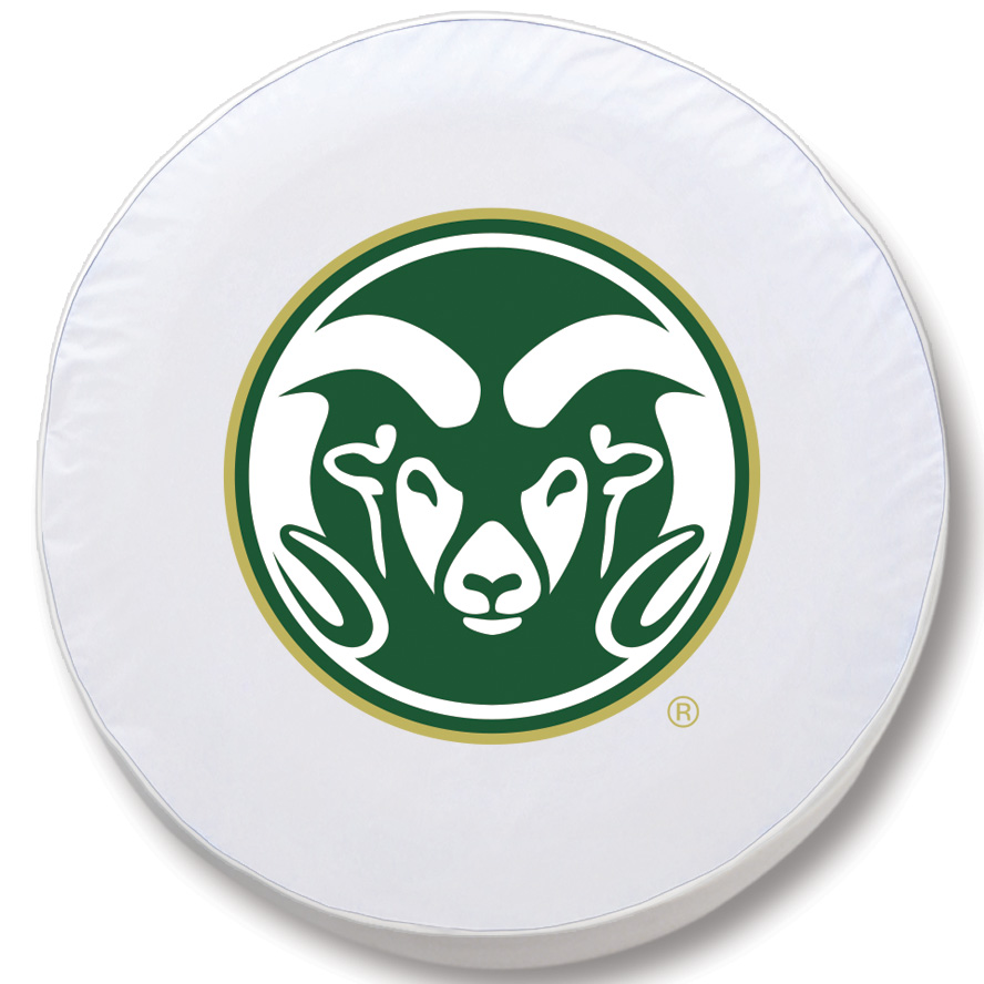 TCH1ColoStWT-37 x 12.5 Colorado State Tire Cover-White