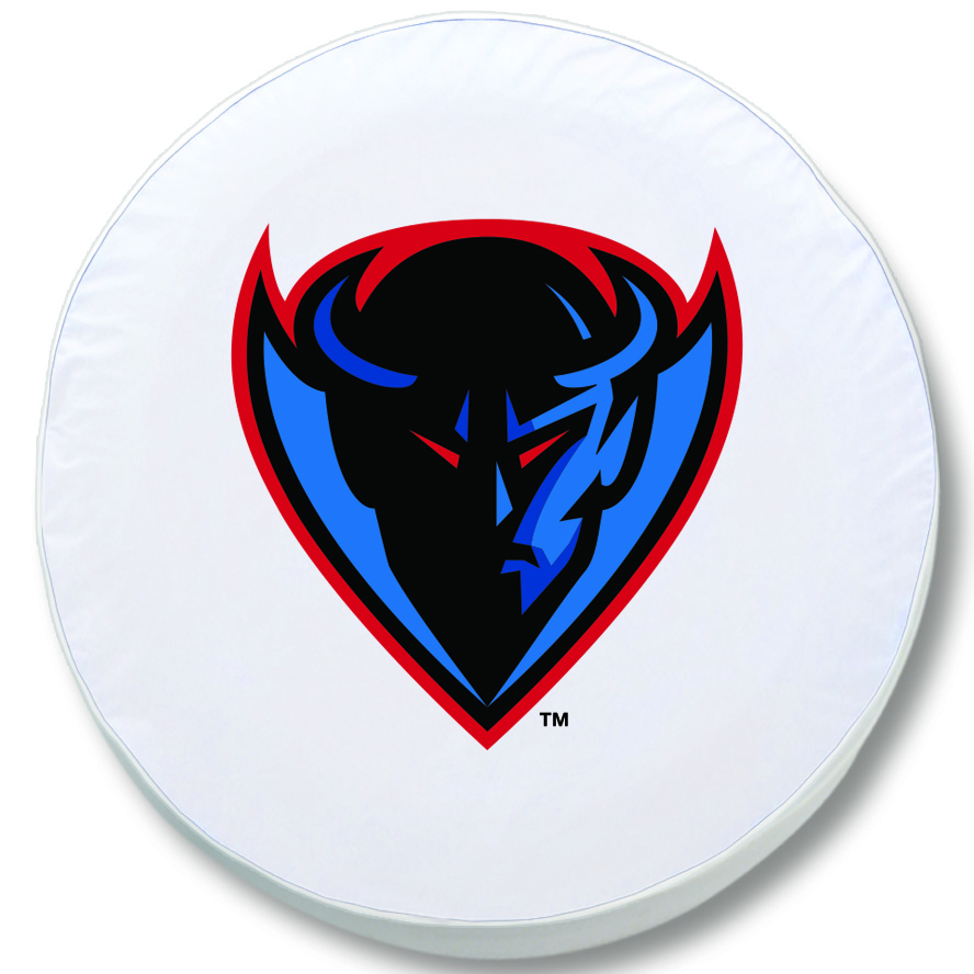 TCODePaulWT-21 1/2 x 8 DePaul Tire Cover-White