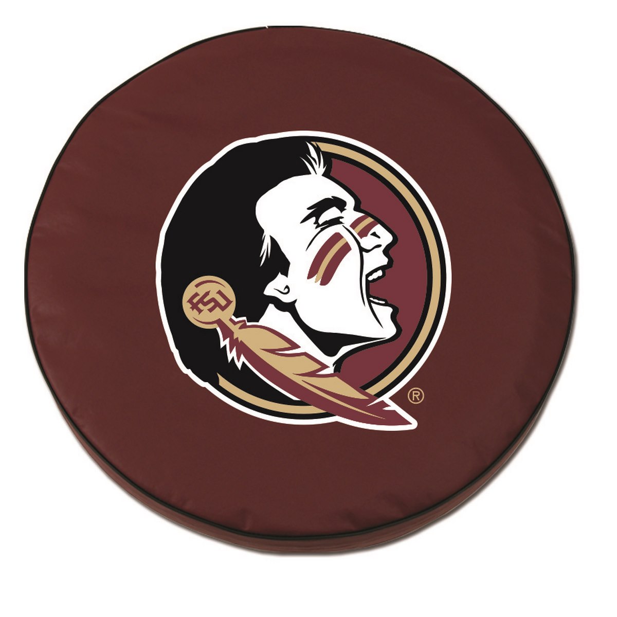 TCD10FSU-HDBD-30 3/4 x 10 Florida State (Head) Tire Cover-Burgundy