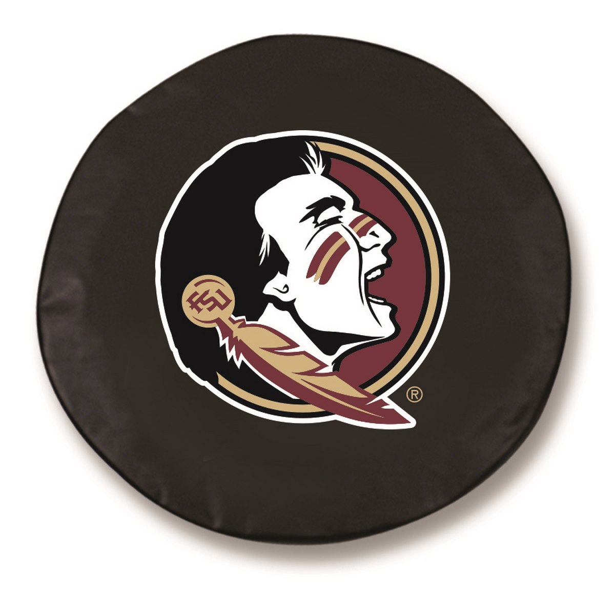 -28 x 8 Florida State (Head) Tire Cover-Black
