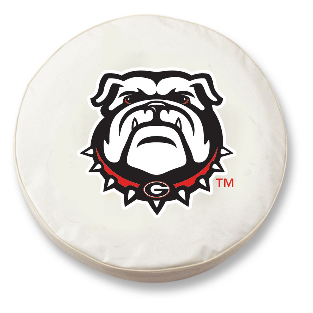 TCE10GA-DogWT-30 x 10 Georgia "Bulldog" Tire Cover-White