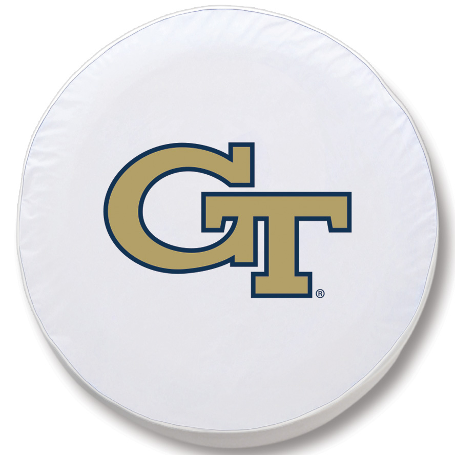 TCNGATechWT-24 x 8 Georgia Tech Tire Cover-White