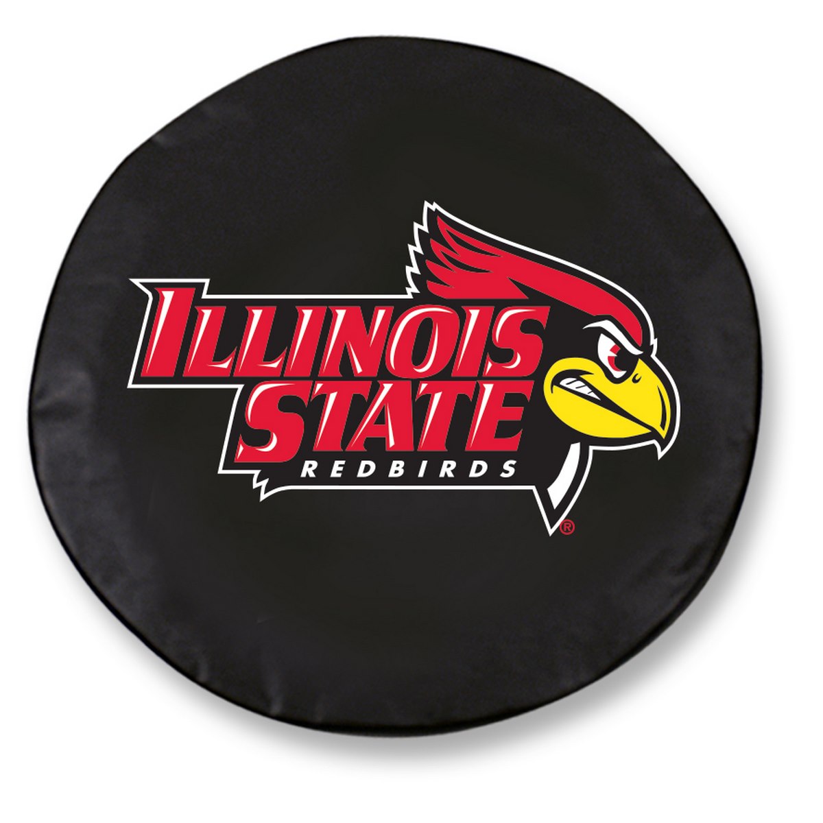 TCIIllStUBK-28 x 8 Illinois State Tire Cover-Black