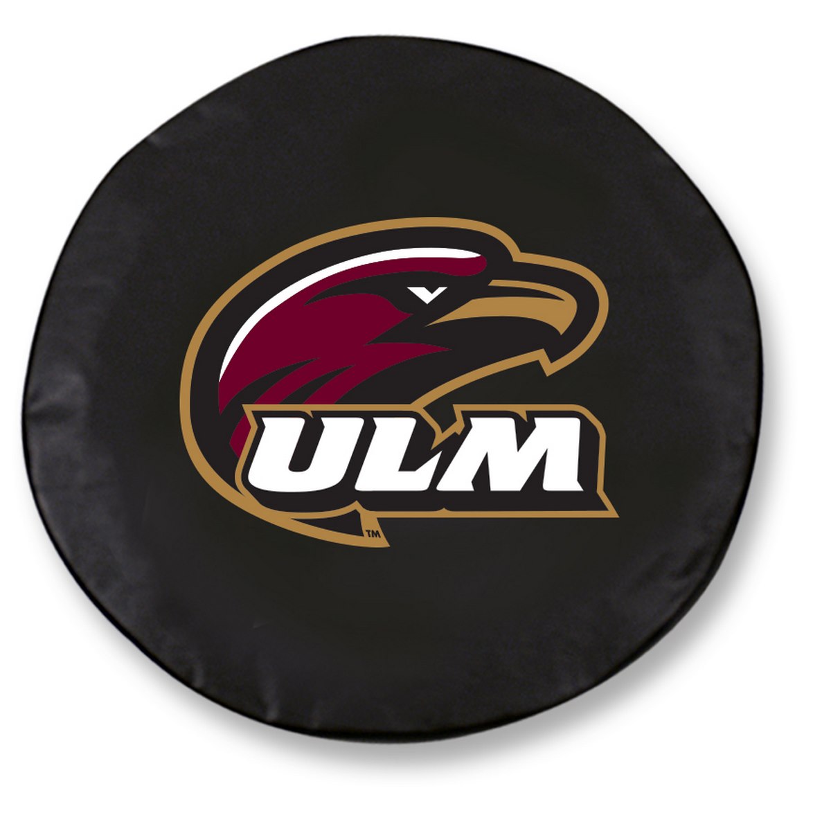 TCD10LA-MonBK-30 3/4 x 10 Louisiana-Monroe Tire Cover-Black