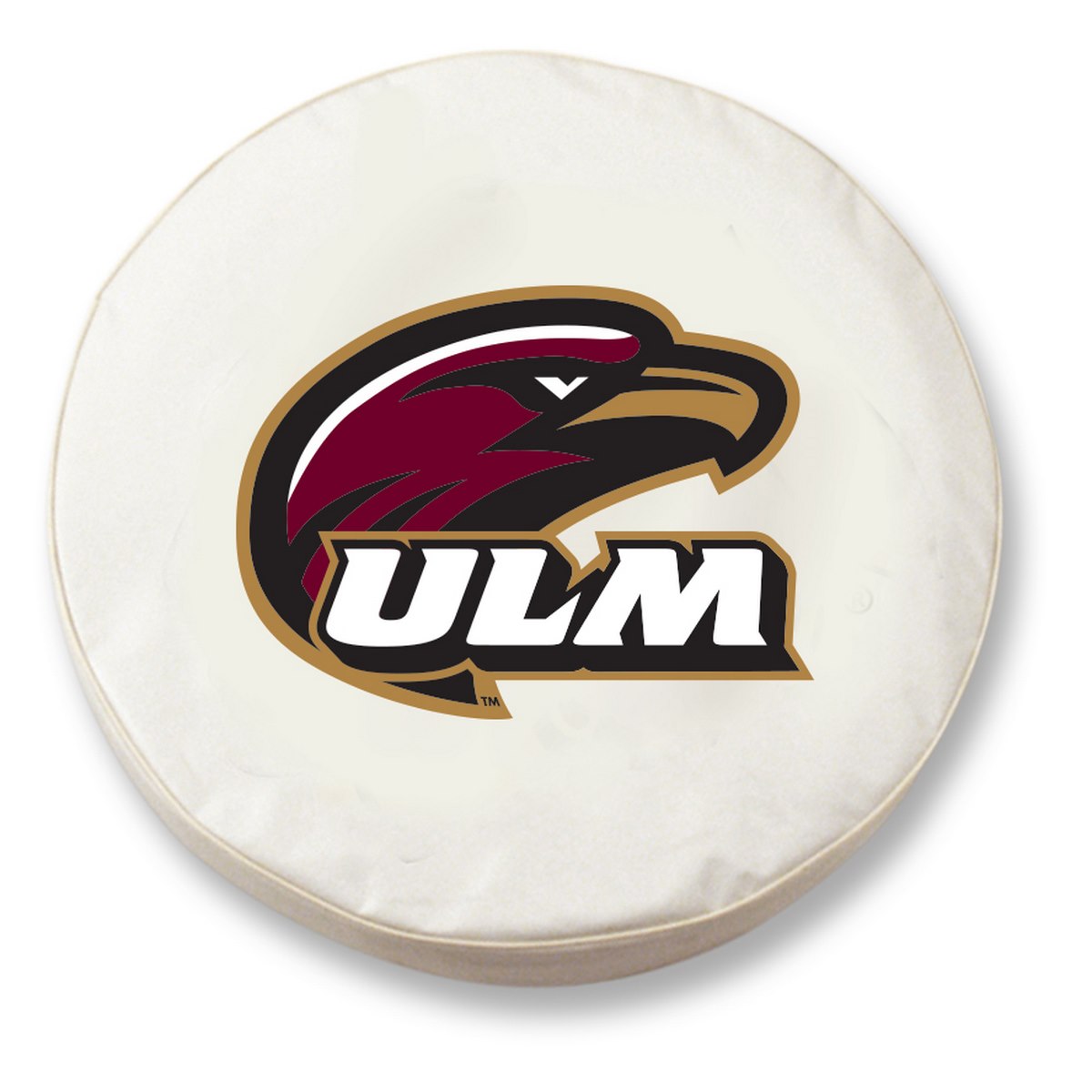 TCH1LA-MonWT-37 x 12.5 Louisiana-Monroe Tire Cover-White