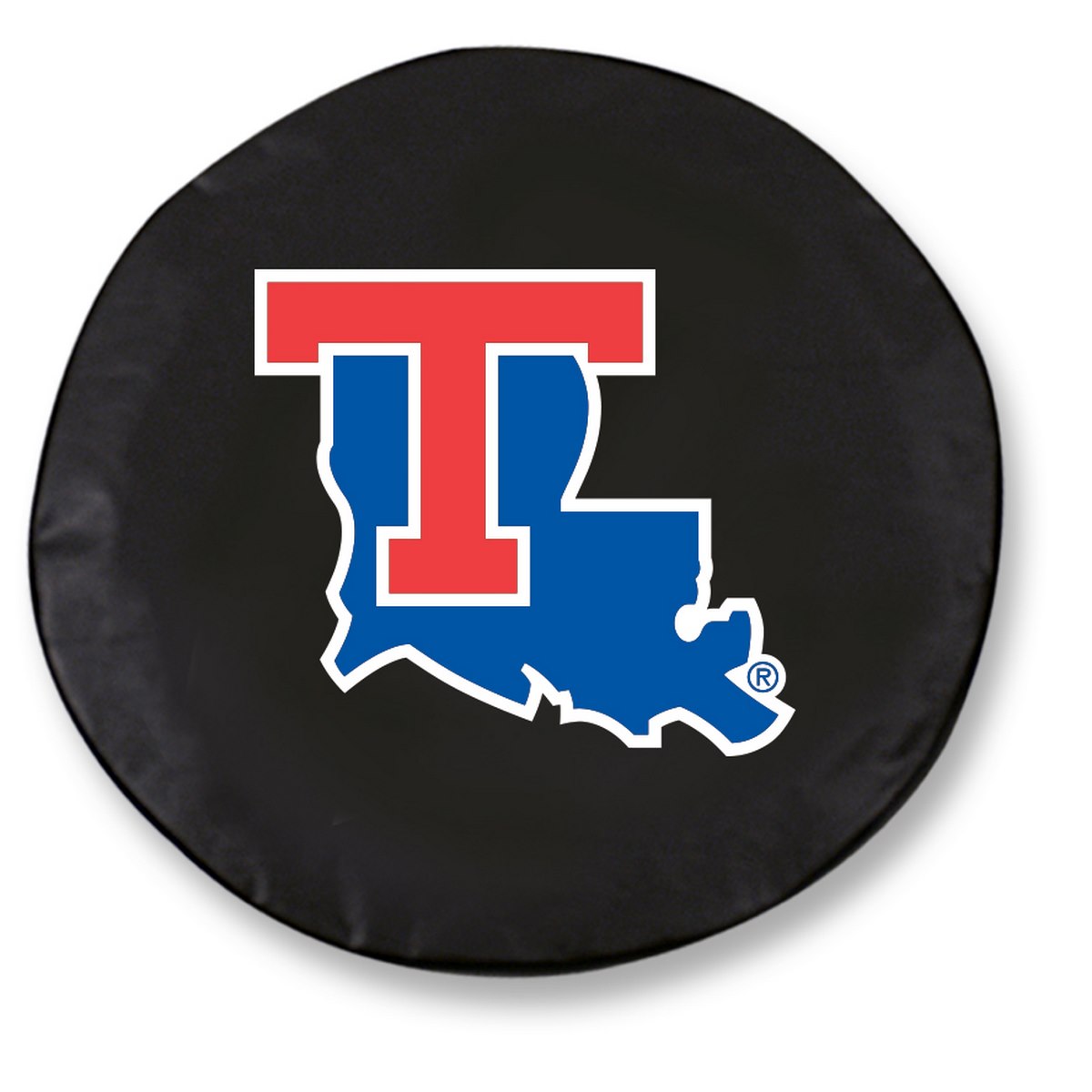 TCELaTechBK-29 3/4 x 8 Louisiana Tech Tire Cover-Black