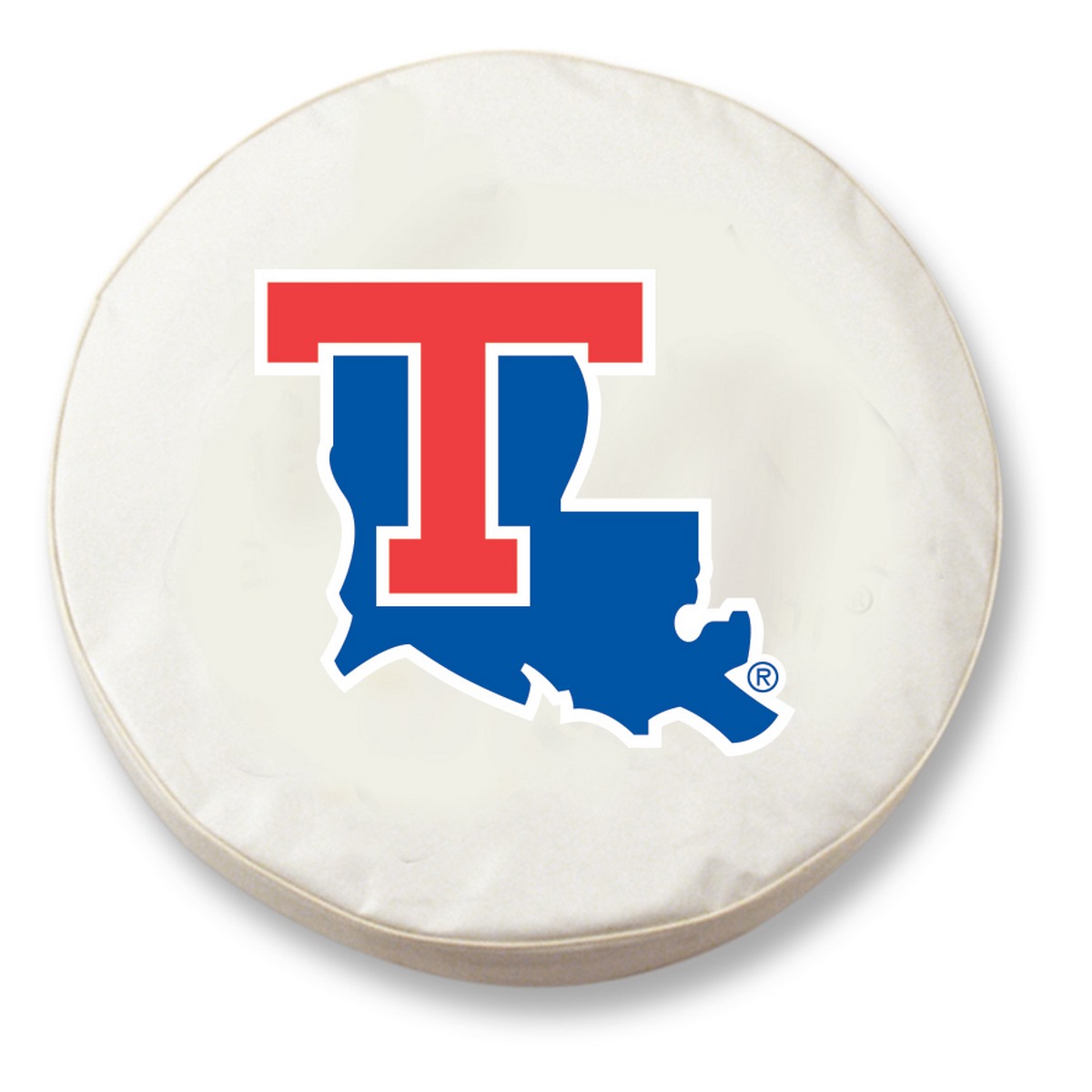 TCELaTechWT-29 3/4 x 8 Louisiana Tech Tire Cover-White