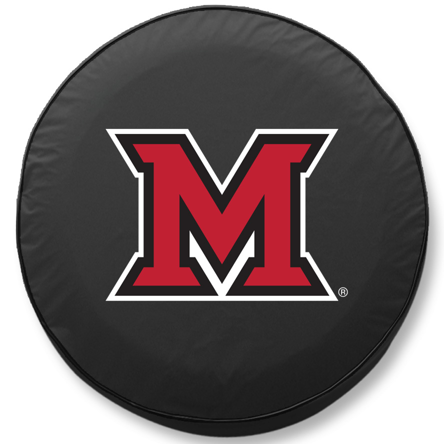 TCOMia-OHBK-21 1/2 x 8 Miami (OH) Tire Cover-Black
