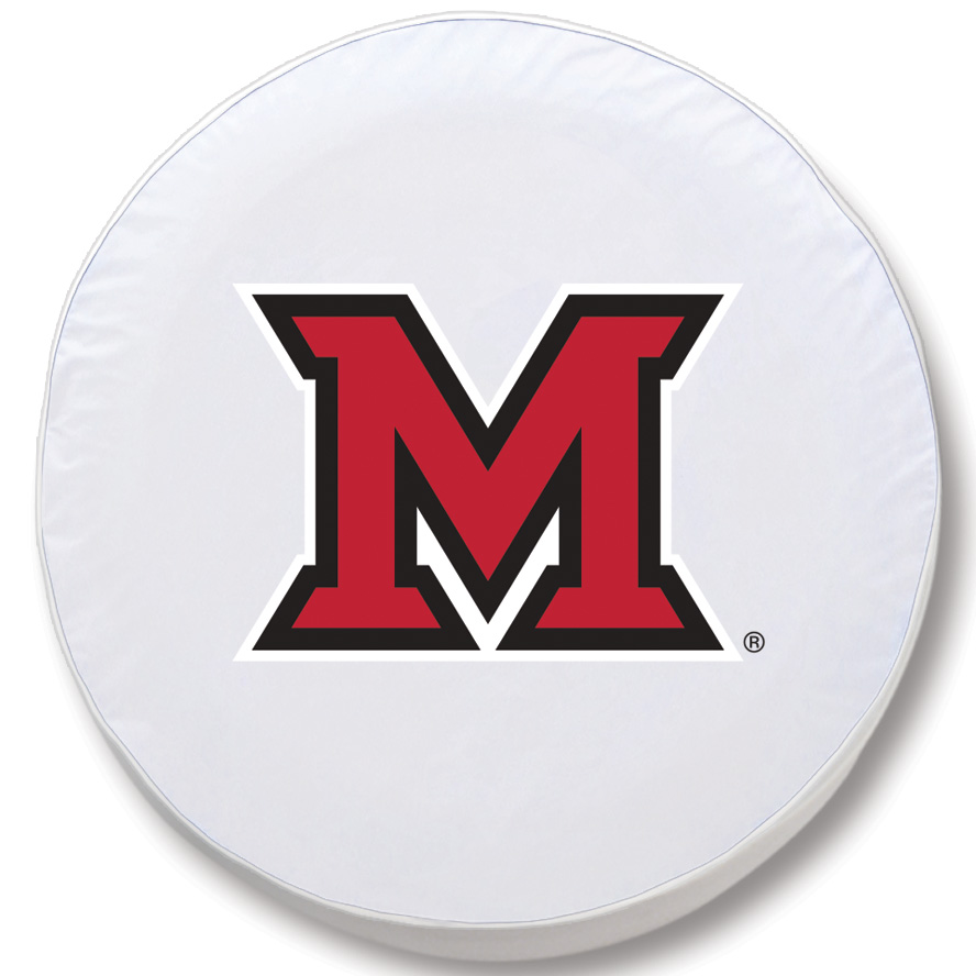 TCOMia-OHWT-21 1/2 x 8 Miami (OH) Tire Cover-White