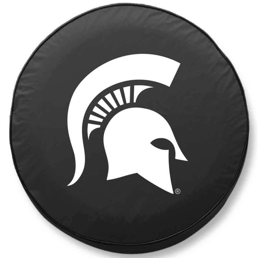 -28 1/2 x 8 Michigan State Tire Cover-Black