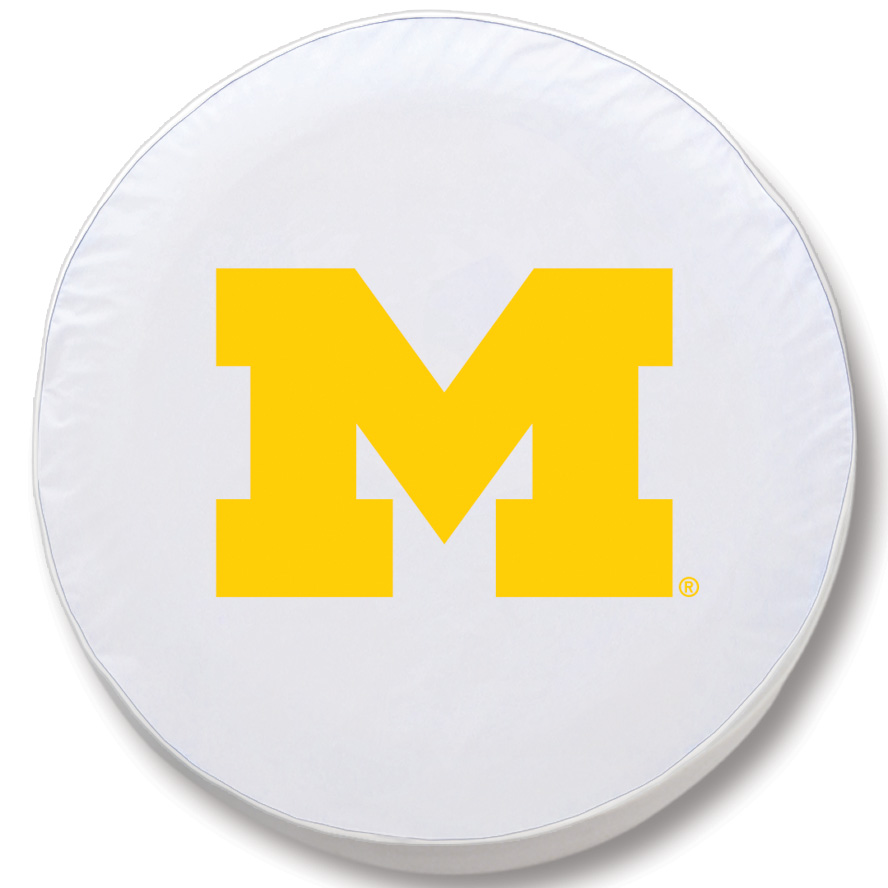 TCH1MichUnWT-37 x 12.5 Michigan Tire Cover-White