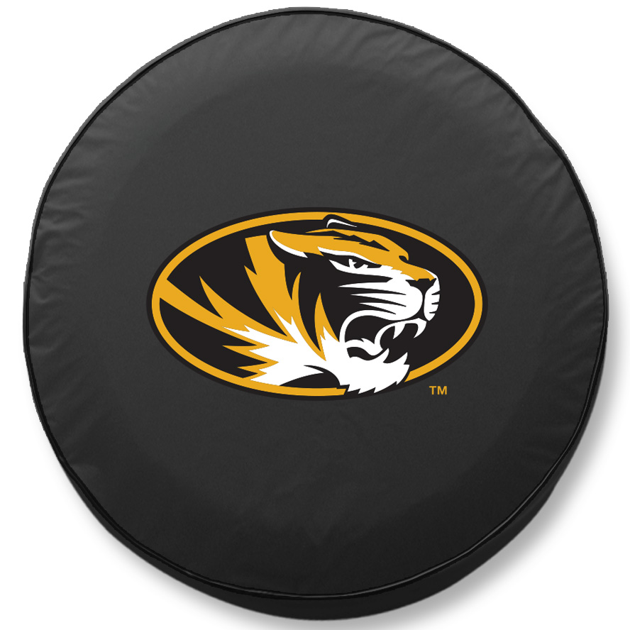 TCIMizzouBK-28 x 8 Missouri Tire Cover-Black