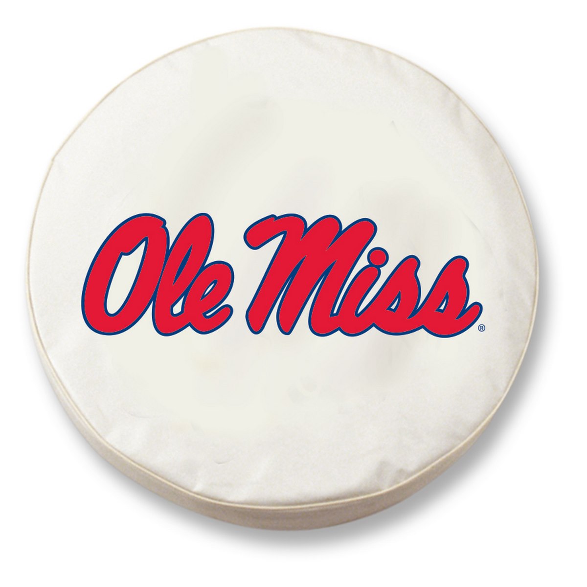 TCH1MssppUWT-37 x 12.5 Ole' Miss Tire Cover-White