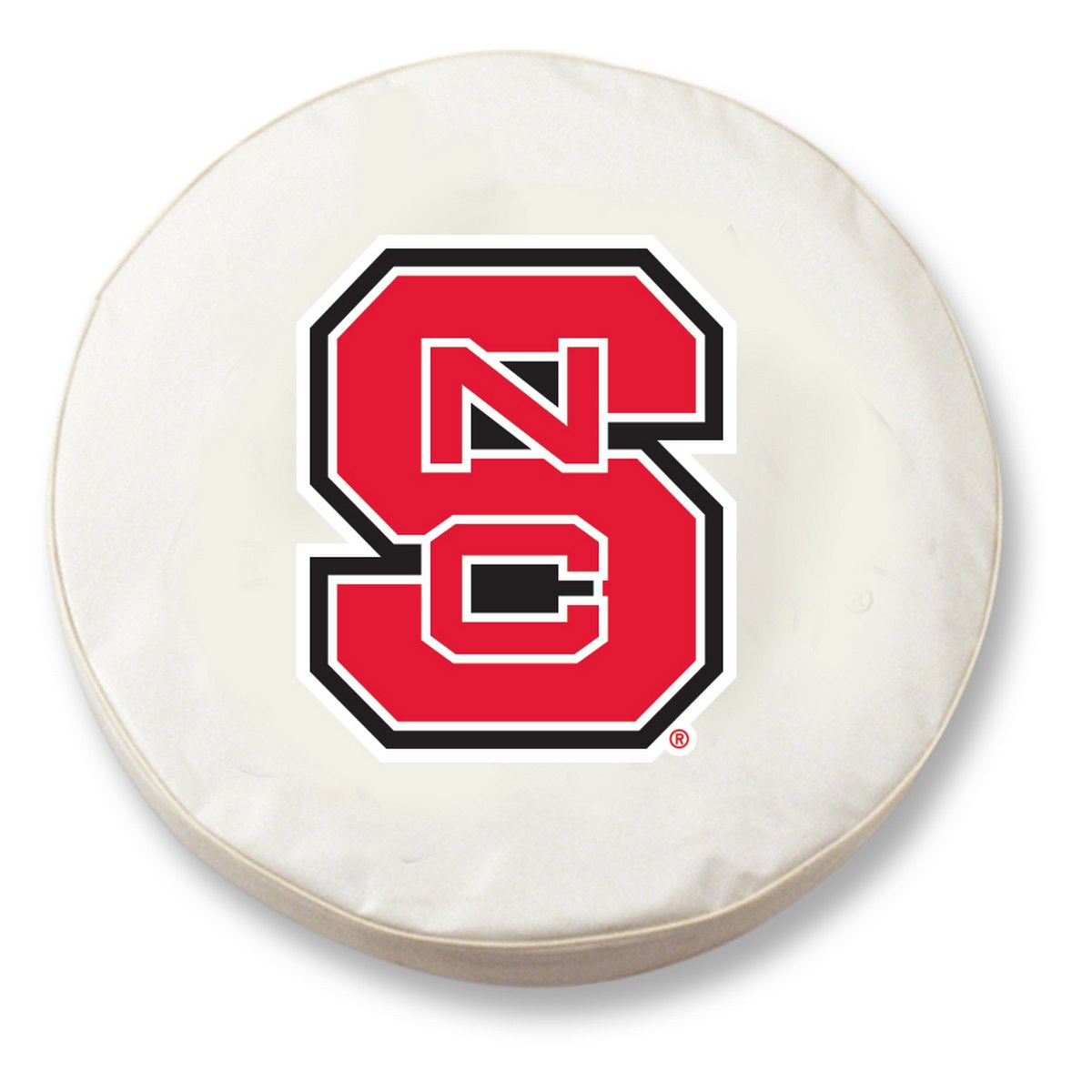TCANCarStWT-34 x 8 North Carolina State Tire Cover-White