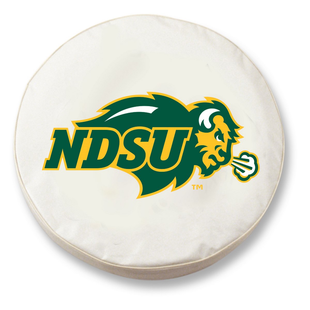 TCJNDakStWT-27 x 8 North Dakota State Tire Cover-White